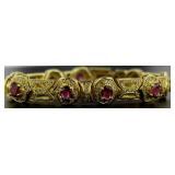14kt Gold Vintage 11.18 ct Ruby & Diamond Bracelet