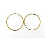 14kt Gold 14.00 mm Invisible Hoop Earrings