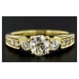 14kt Gold Brilliant 1.50 ct Antique Diamond Ring