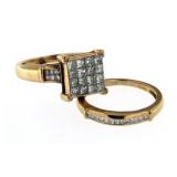 14kt Rose Gold 2.00 ct 2 pc Bridal Set