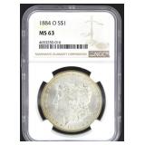 1884 O MS63 Morgan Silver Dollar