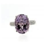 Oval 5.00 ct Kunzite Solitaire Ring