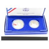1986 US Mint Liberty Ellis Island 2 Coin Set