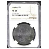 1885 O MS63 Morgan Silver Dollar