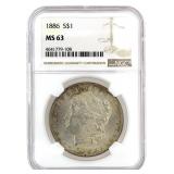 1886 MS63 Morgan Silver Dollar
