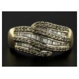 10kt Gold Brilliant 1.00 ct Wavelink Diamond Ring