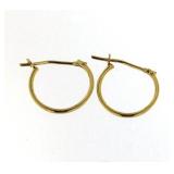 14kt Gold 12.00 mm Huggie Hoop Earrings