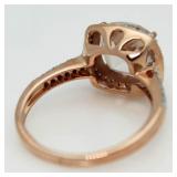 10kt Rose Gold 2.49 ct Morganite & Diamond Ring