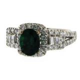 14kt Gold 2.27 ct Emerald & Diamond Ring