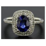 14kt Gold 1.66 ct Sapphire & Diamond Ring