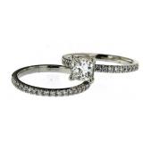 Platinum GIA Cert. 1.51 ct VVS Diamond 2 pc Bridal