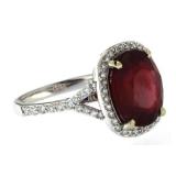 14kt Gold 6.42 ct Ruby & Diamond Ring