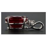 14kt Gold Oval 8.34 ct Ruby & Diamond Pendant