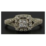 14kt Gold Princess Cut 1/2 ct Diamond Ring