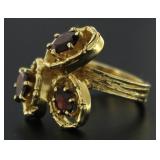 14kt Gold Natural 2.50 ct Garnet Dinner Ring