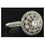 14kt Gold Round Brilliant 2.12 ct Diamond Ring