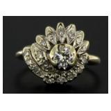 14kt Gold Antique Diamond Pinkie Ring