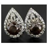 14kt Gold 4.85 ct Fancy Color Diamond Earrings