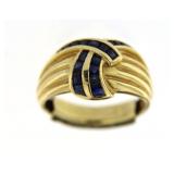14kt Gold Natural Sapphire Baguette Ring