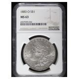 1883-O MS63 Morgan Silver Dollar