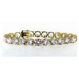 Brilliant 44.00 ct White Topaz Tennis Bracelet