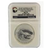 2014 MS70 Silver Austrailian Croc. Early Release