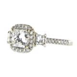 14kt Gold Princess Cut 1.46 ct Diamond Ring