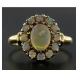 10kt Gold Antique Natural Opal Estate Ring