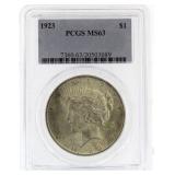 1923 MS63 Peace Silver Dollar
