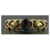 14kt Gold Natural Sapphire Dinner Ring