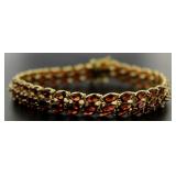 Natural 33.40 ct Garnet Tennis Bracelet