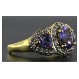 Past Present Future Tanzanite Designer Ring
