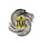 Radiant 3.50 ct Canary Yellow Designer Ring