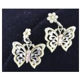 10kt Gold Butterfly Earrings