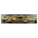 Elegant 6.00 ct Pink Fire Opal Tennis Bracelet