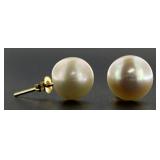 14kt Gold 8.6 mm Pearl Earrings