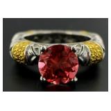 Round 3.50 ct Pink Spinel Designer Ring