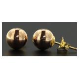14kt Gold 7 mm Ball Earrings