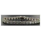 Brilliant 22.50 ct White Topaz Tennis Bracelet