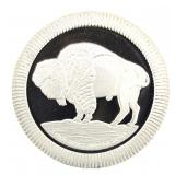 .999 Pure Silver One Ounce Buffalo Poker Chip