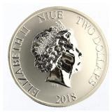 2018 Star Wars Darth Vader Lightsaber Silver Coin