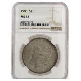 1900 MS63 Morgan Silver Dollar