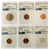 (6) Various Slabbed Coins