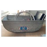 Vintage galvanized bin and contents (sc9)