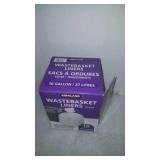 10 gallons 500 trash bags pack opened