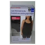 $23 L size 2 pack Cami with built in bra