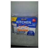 13 gallon trash bags pack opened