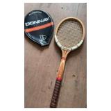 Vintage Dunlop tennis racket and cover (sc9)