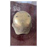 Vintage Chinese etched solid brass temple bell