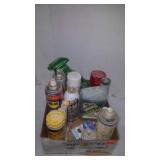 Box of Assorted sprays & oil